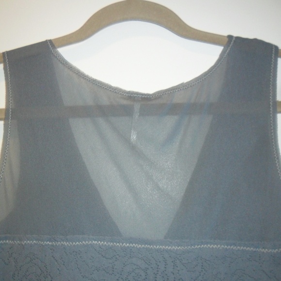 Free People Gray Lace and Mesh Dress Size Medium - Picture 5 of 6